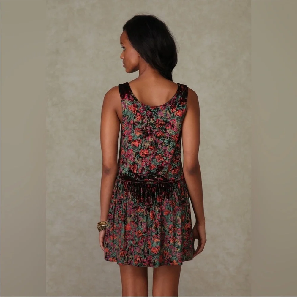Free People Crushed Velvet Mini Dress with Belt - Picture 7 of 7